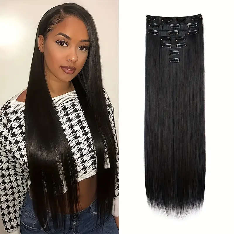 Versatile Long Straight Synthetic Hairpiece for Women