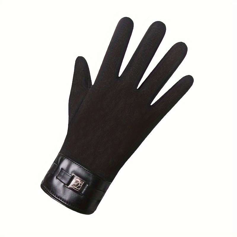 1 Pair Grey Warm Gloves