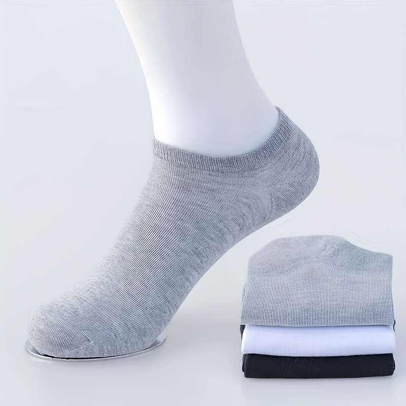 5 Pairs Light Grey High Elastic Socks