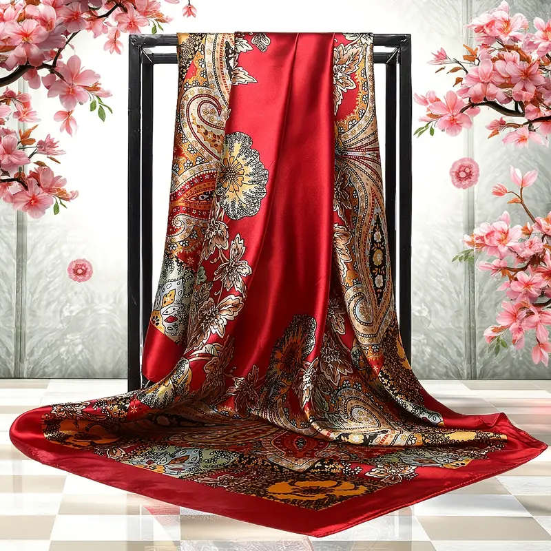 4 Piece Set of 90*90 cm square scarves in 4 colors