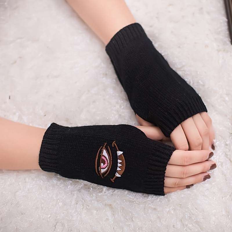 1 Pair Gray Warm Gloves