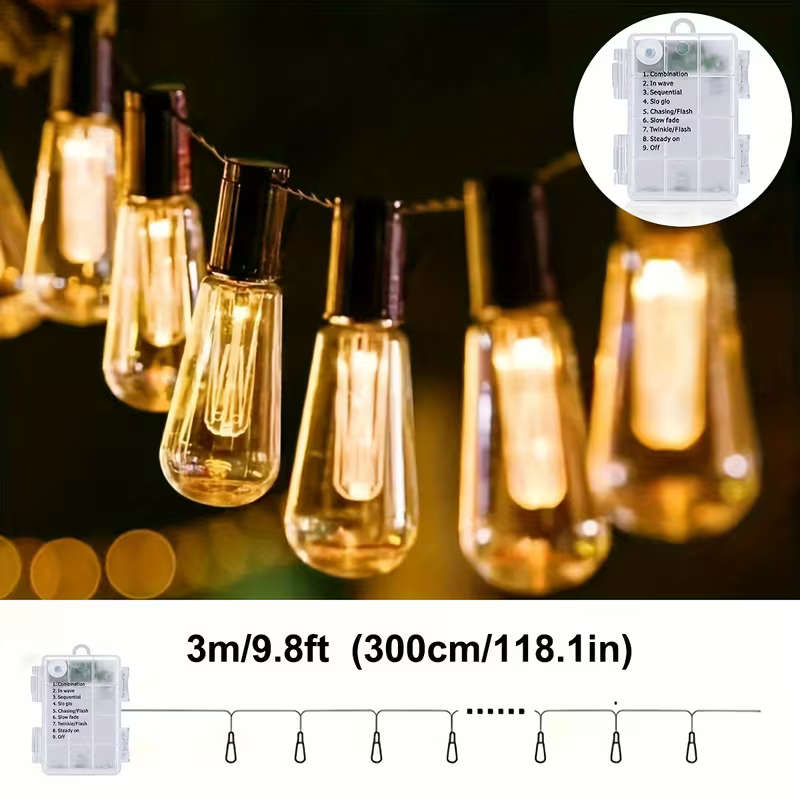 298.7 cm Papaya-Shaped LED String Light - 10 LED Beads