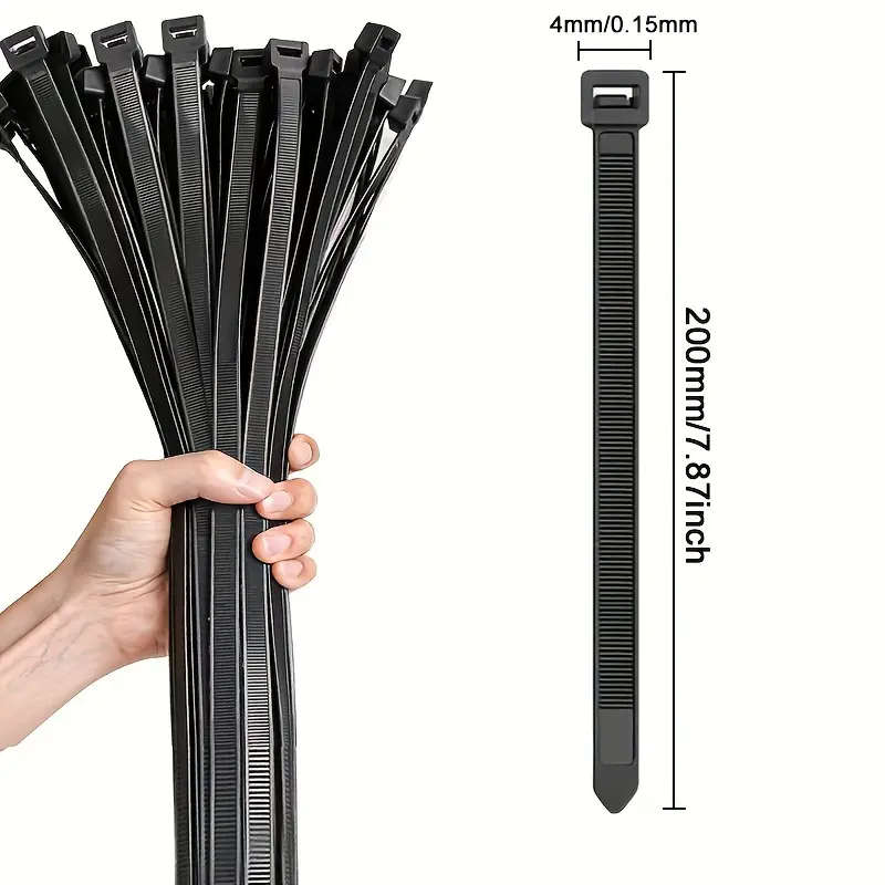 100pcs Heavy Duty Premium Nylon Cable Ties Set - Water