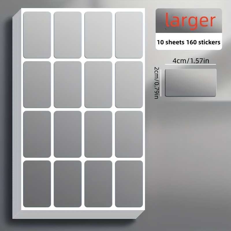 160 Pcs Multi-Purpose PET Waterproof Labels for Kitchen Organization Suitable for Containers