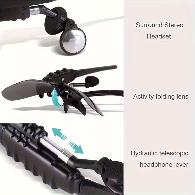 Headphones Glasses Wireless Headset With Microphone