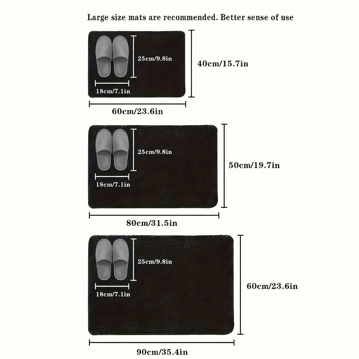 1Pc 50x80cm 19.7x31.5inch Floor Mat