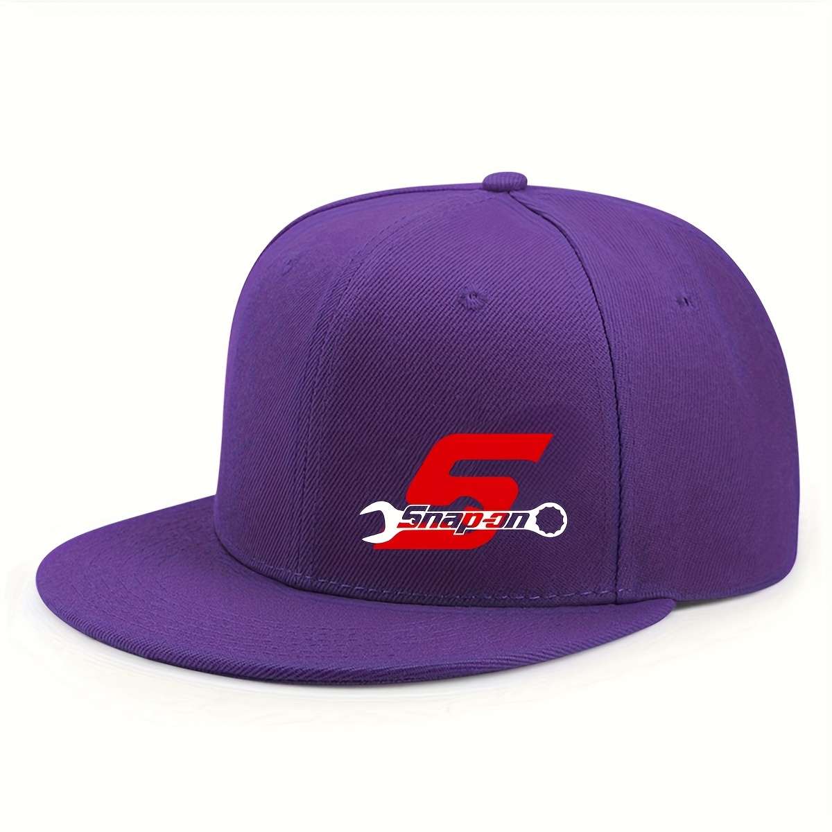 SHAPON Adjustable Snap-On Logo Baseball Cap Breathable Polyester Black with Red White Desi