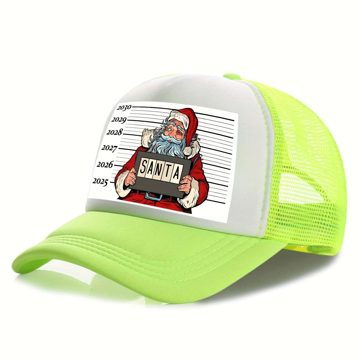 Christmas Santa Print Trucker Cap