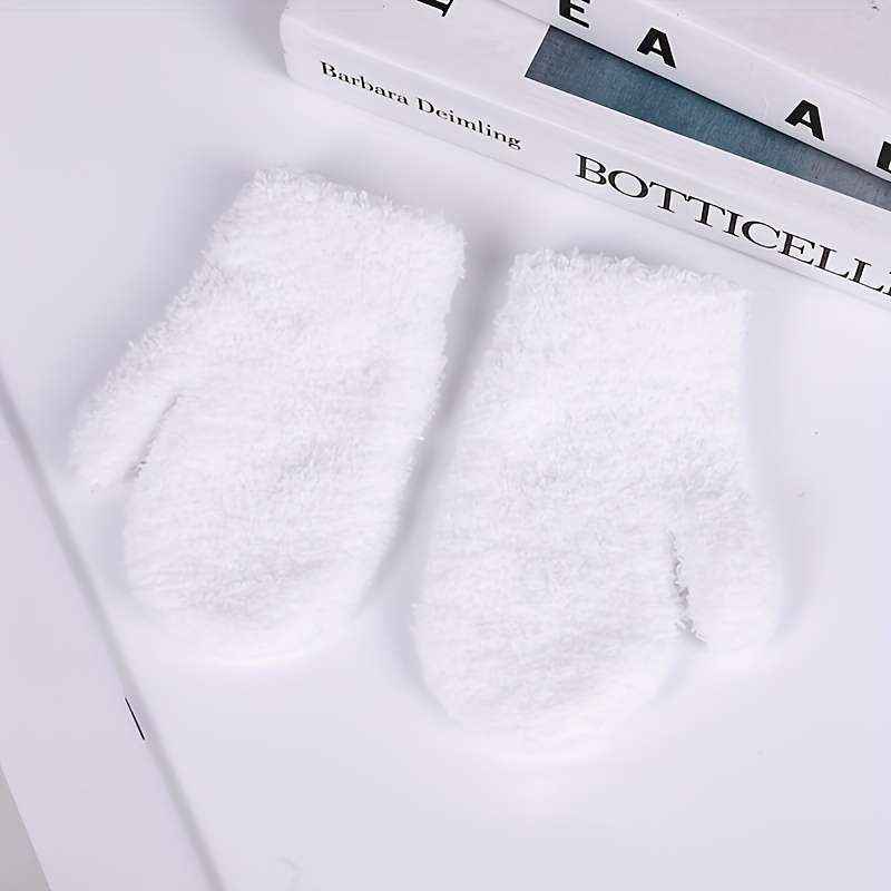 1 Pair Black Warm Gloves