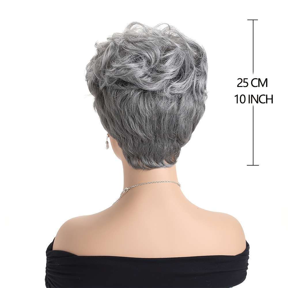 1Pc Gray 25.4cm Fashion Design Wig