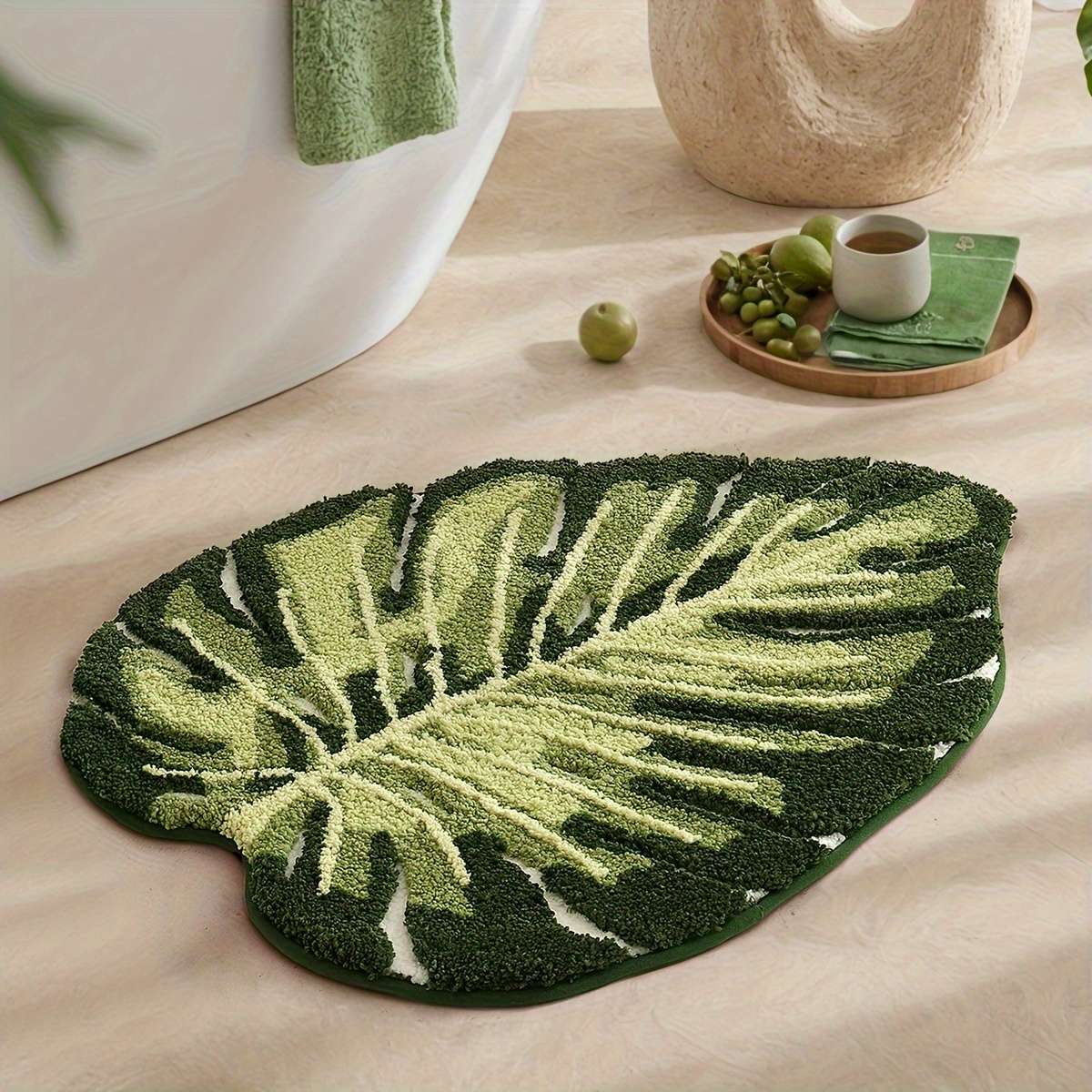 1Pc 6Ox9Ocm Mincht Monstera Floor Mat