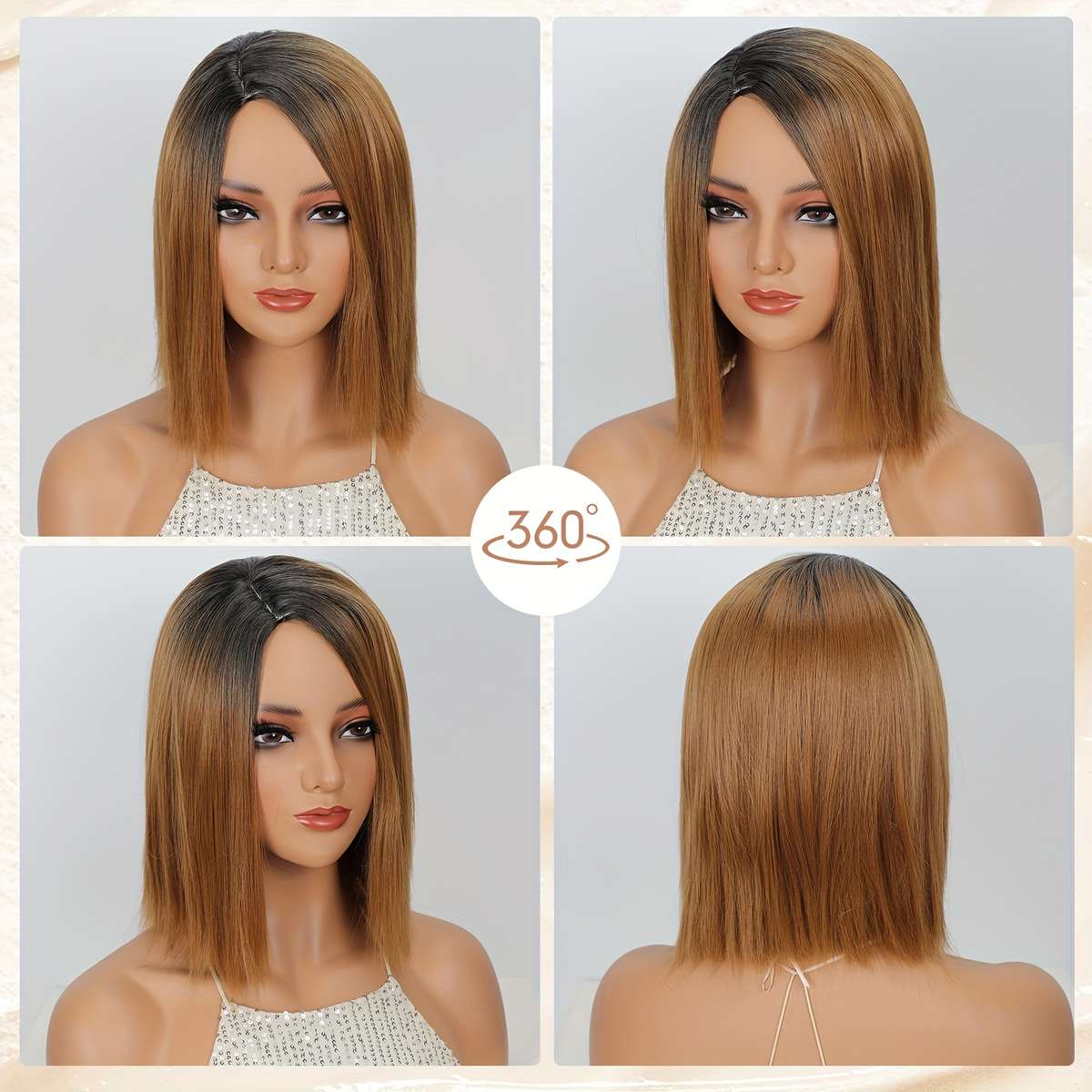 Mixed Color 30.48cm Fashion Design Wig