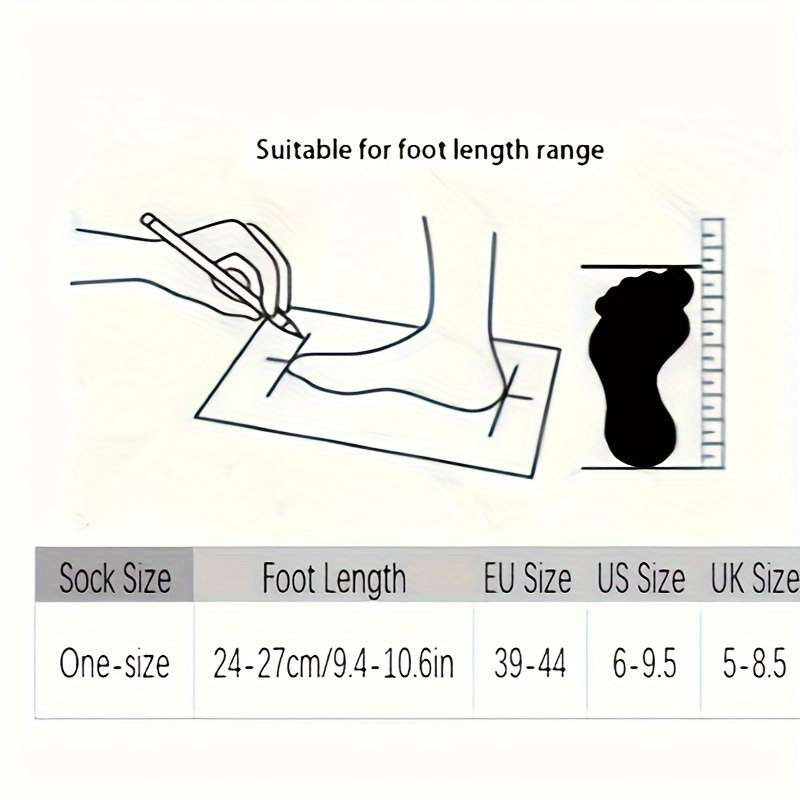 4 Pairs One Size High Elastic Socks