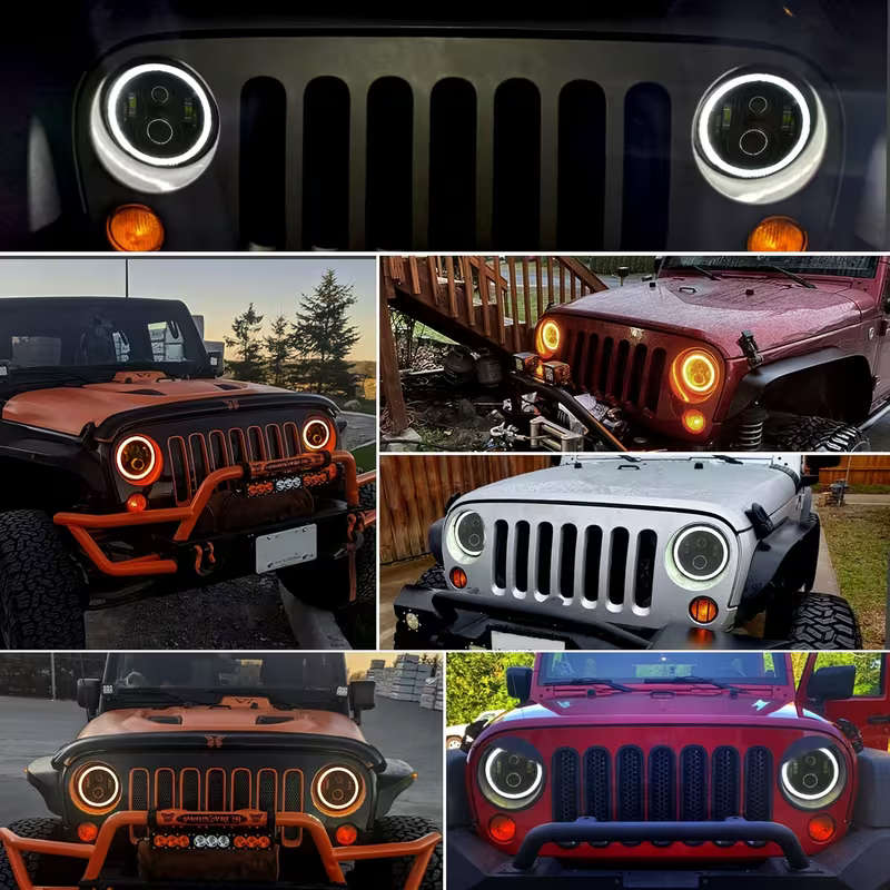 7 Inch Full Ring Round LED Headlight