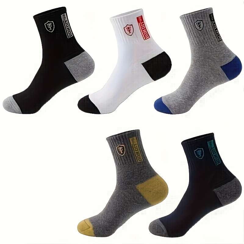 5 Pairs Mixed Color One Size High Elastic Socks
