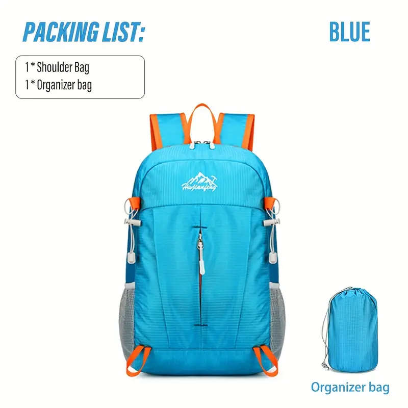 Lightweight Folding Backpack Hydrophobic Nylon Unisex Laptop Business Bag Utility Pocket Shoulder