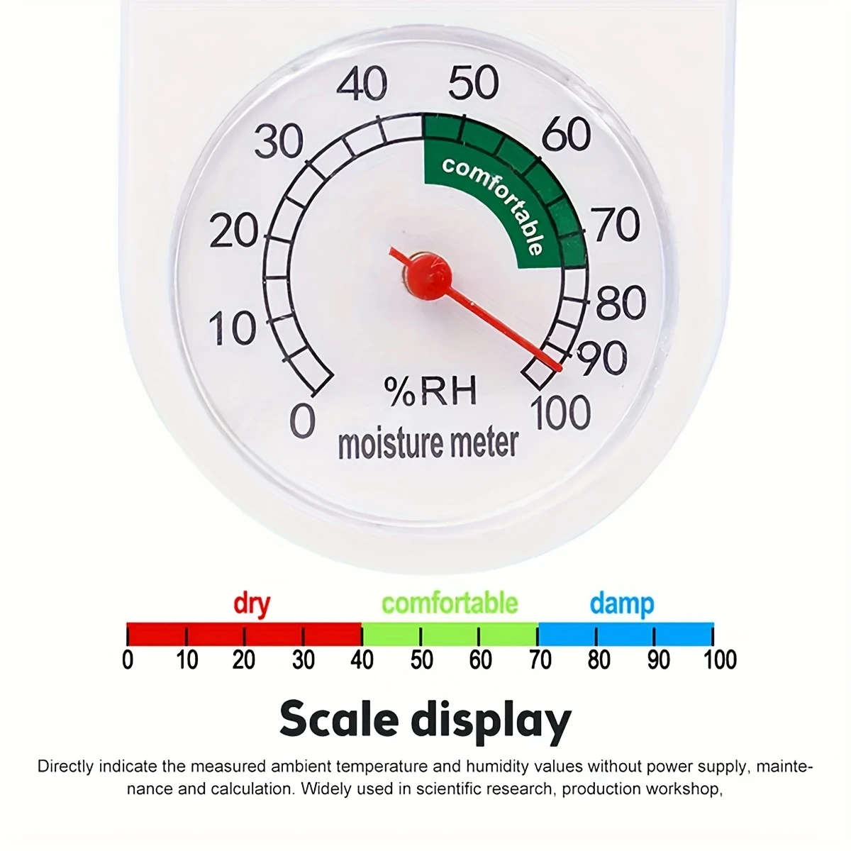 1pc 9Inch Wireless Indoor Outdoor Thermometer Hygrometer Wall Mount Large Digital Display Accurate