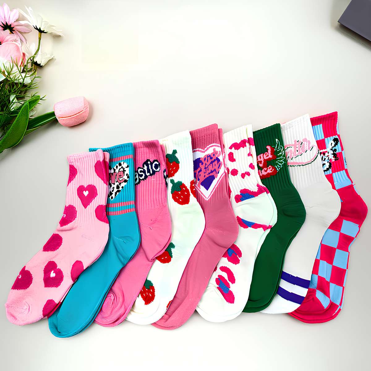 Sock 5 Pairs Of Mixed Colors One Size