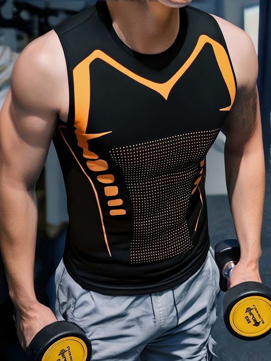 Men S Clothing Color Black Orange Size L