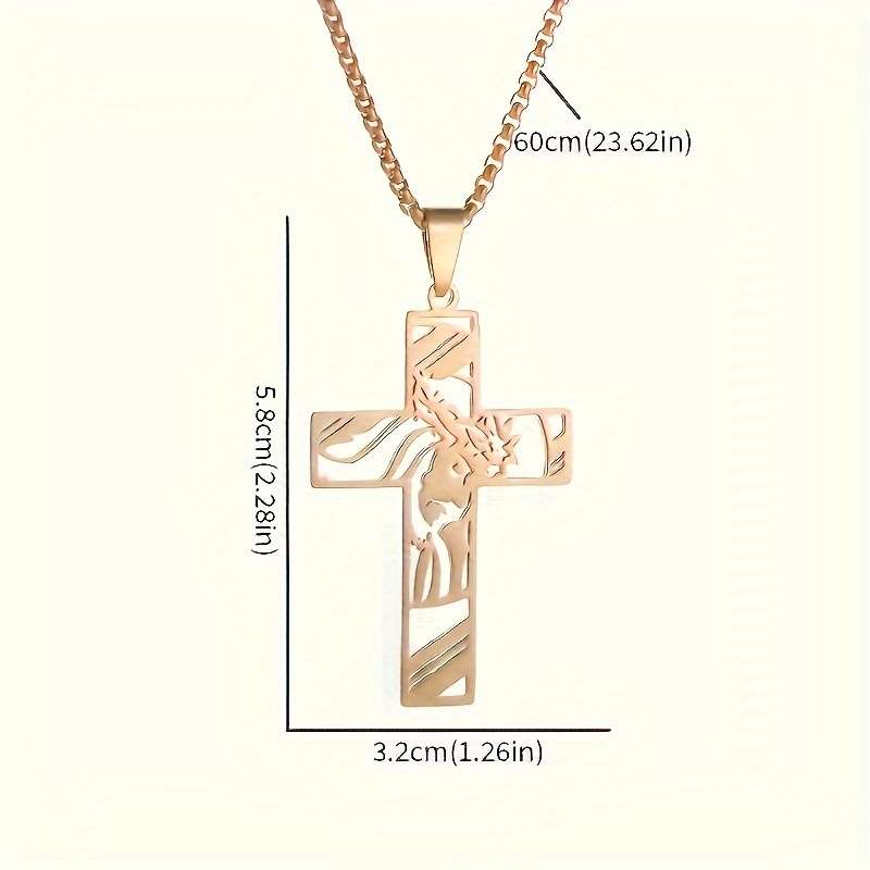 1 Piece Silvery Add Golden Jesus Theme Pendant