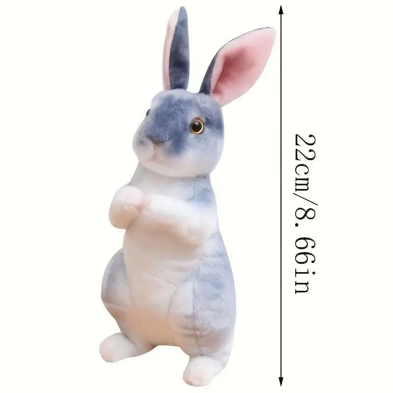 1-Piece Realistic Rabbit Plush Toy Set White