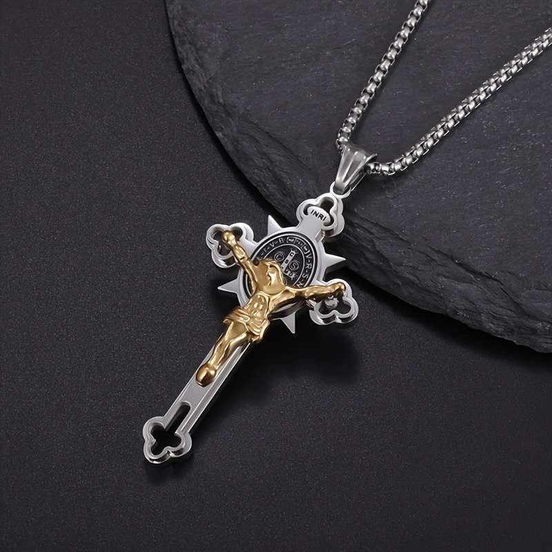 1 Piece Silvery Jesus Theme Pendant