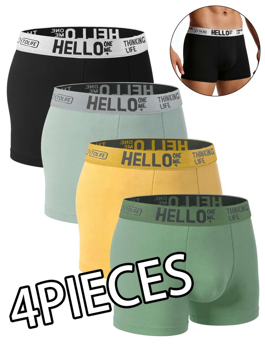 Mens Underwear Color 4Pcsmixed Colors Sizem