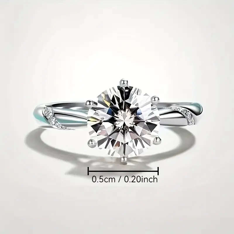 925 Sterling Silver Elegant Luxury Open Ring