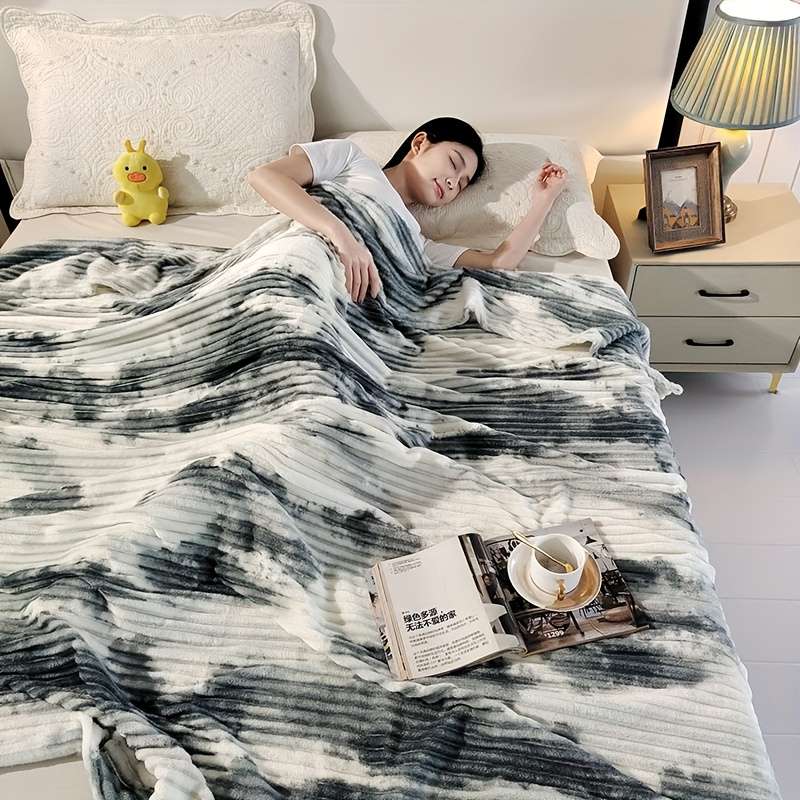 1ps Blanket Color Blue Grey size 150x200