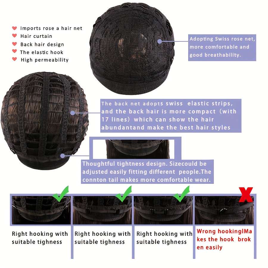 1Pc Black 35.56cm Fashion Design Wig