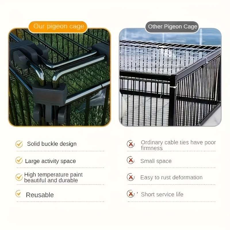 1pc 60*40*26cm/with sunroof Pet Cage