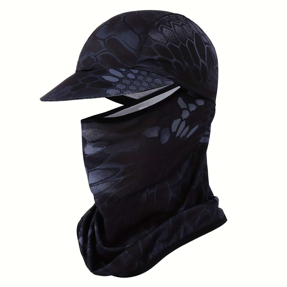 Multi-Color Wide-Brim Sun Hat with Face Mask Stylish Knit Polyester Ideal