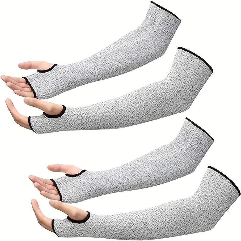 4Pcs Grey 45cm Thumb Hole Model Multi Purpose Work Gloves