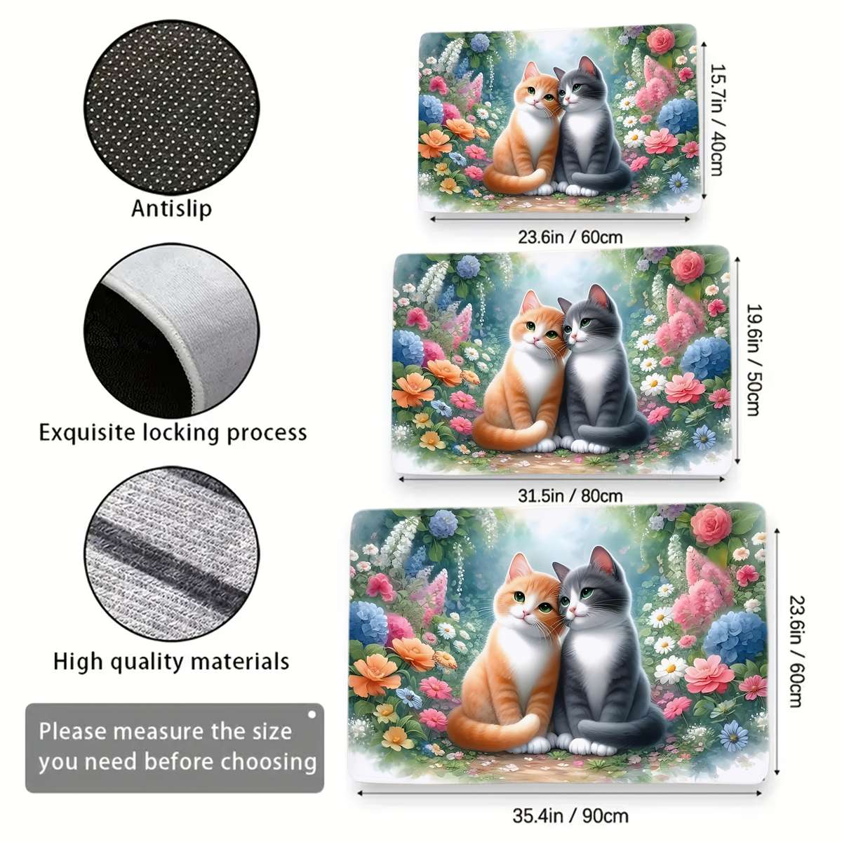 1Pc 60x90cm Floor Mat