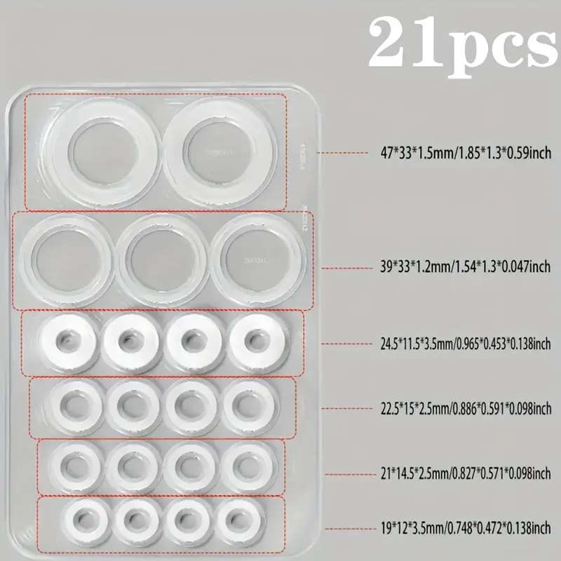 21-Piece Silicone Seal Repair Kit