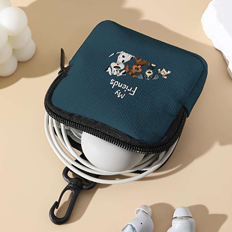 Dog Print Pattern Large Capacity Coin Wallet Digital Printing Coin Wallet Storage Bag Multifun