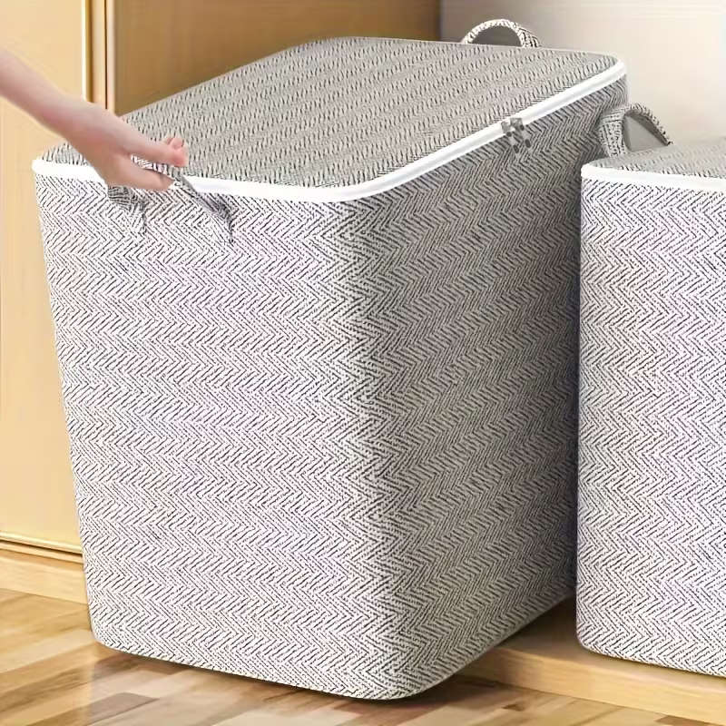 1pc Extra-Large Foldable Storage Box with Lid And Handles