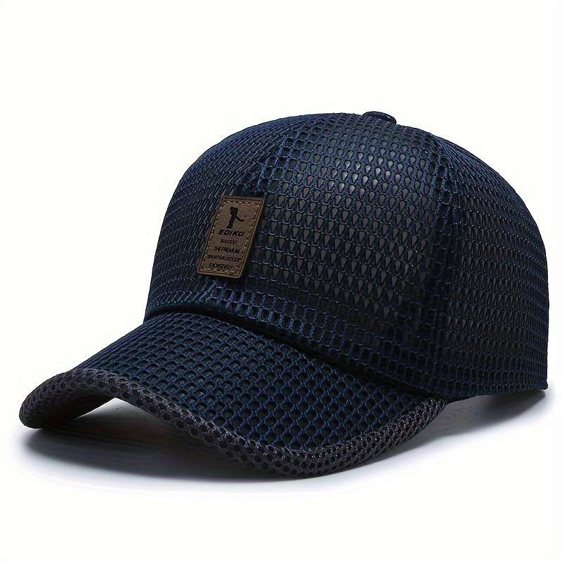 1pc Breathable Mesh EDIKO Breathable Mesh Baseball Cap Unisex Woven Textile Material 80% H
