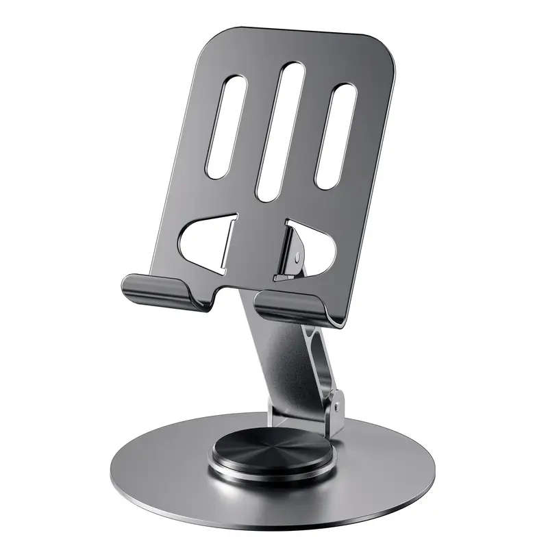 All-metal 360-Degree Rotating Pressure-Reducing Universal Stand for Mobile Phones and Tablets