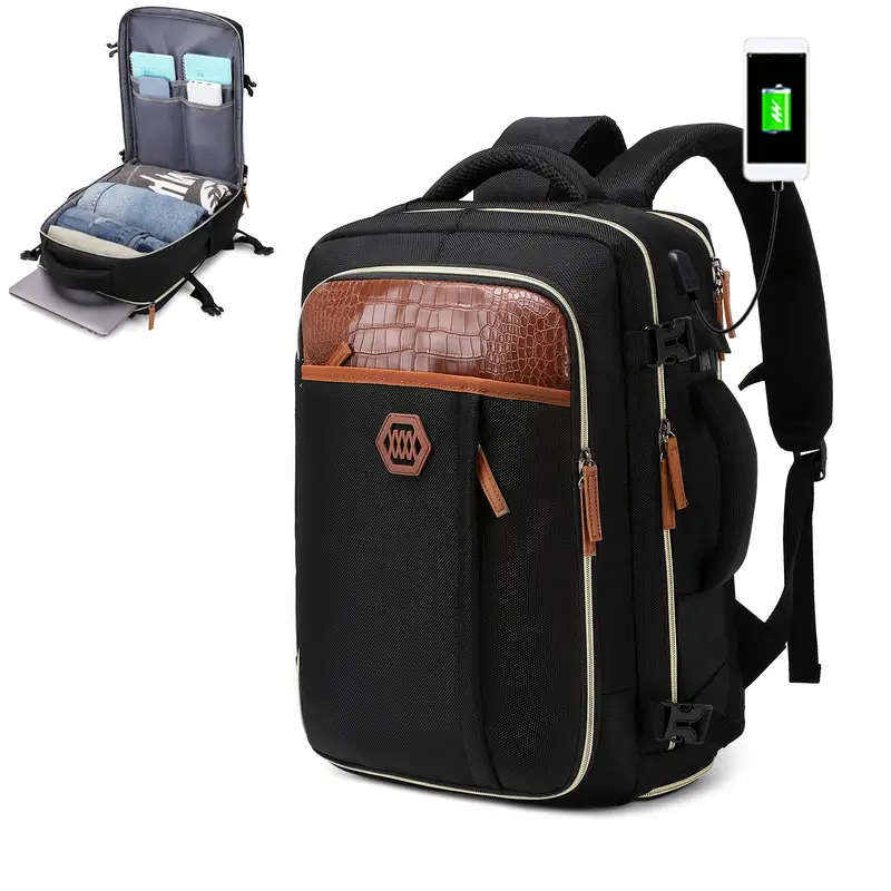 1pc A Travel Backpack For Men An Airline-approved Shoe Compartment Backpack