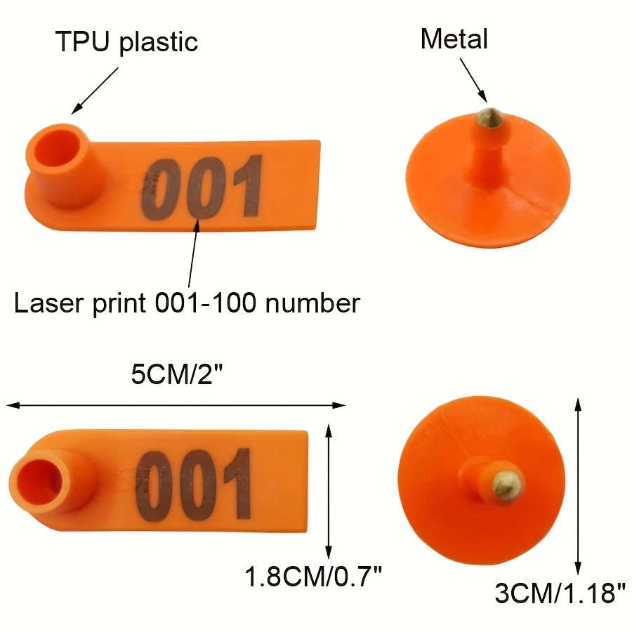 100pcs Goat Sheep Ear Tags