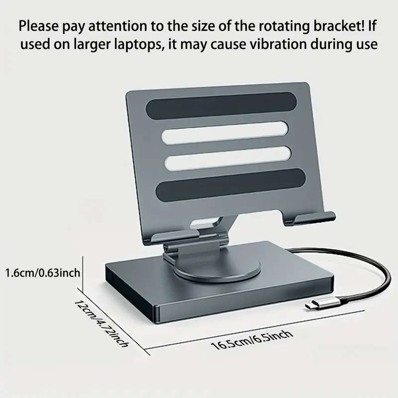 9 in 1 Type-C Rotating laptop/tablet stand with 4k60Hz Gigabit Ethernet port