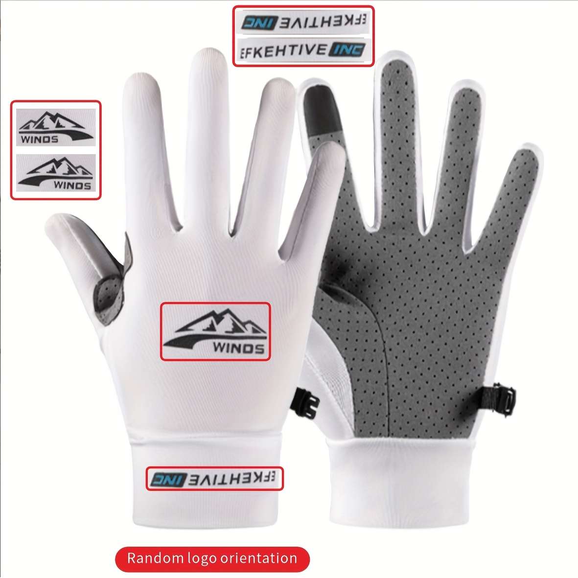 1 Pair White Size M Outdoor Sports Gloves