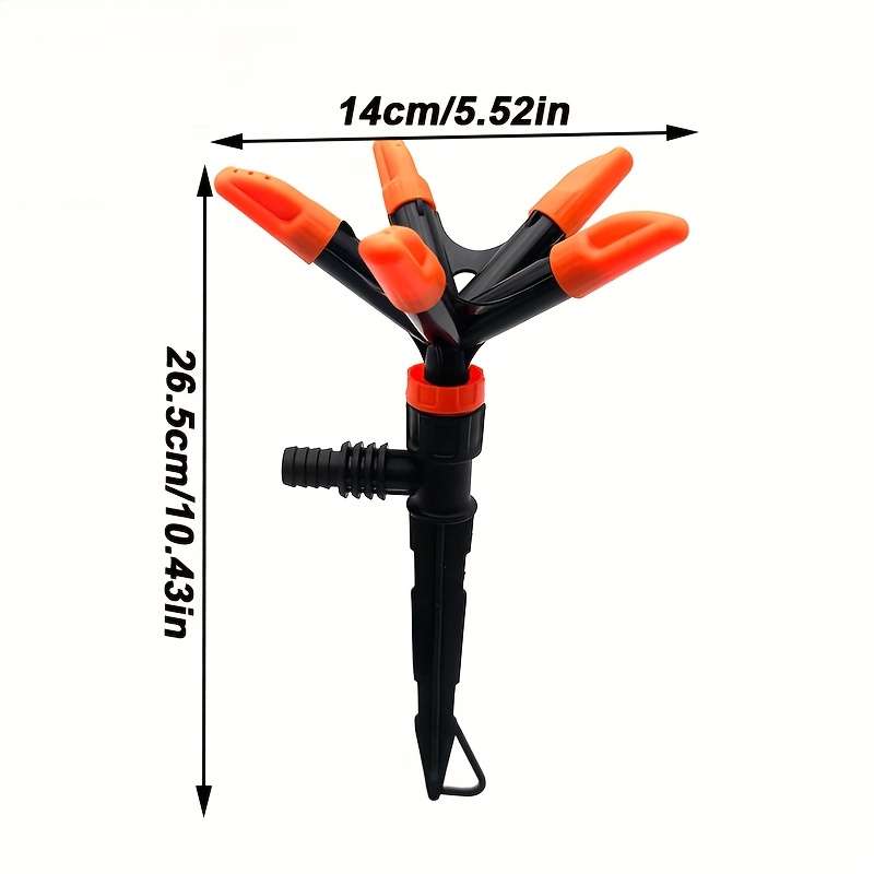 1Pc Rotating Lawn Sprinkler With Adjustable Nozzle