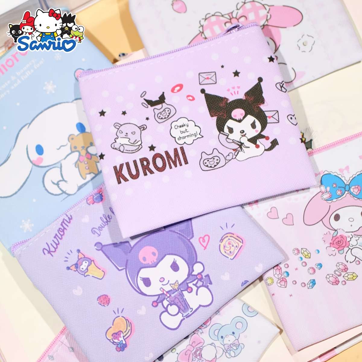 1pc Sanrio Hello Kitty Kuromi Melody Coin Purse Cute Coin Bag Women's Wallet Mini Bag