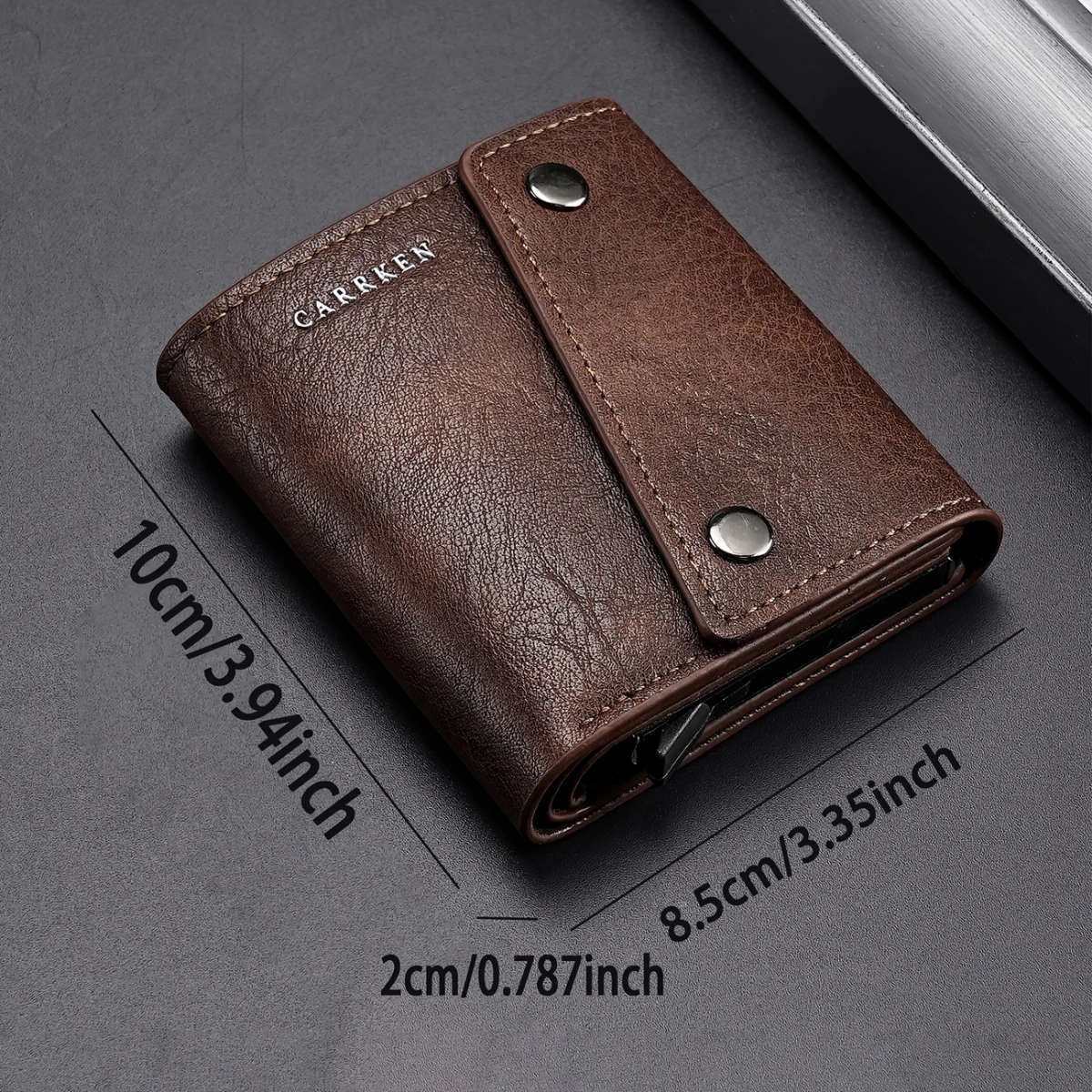 New Double Buckle Short Credit Card Holder