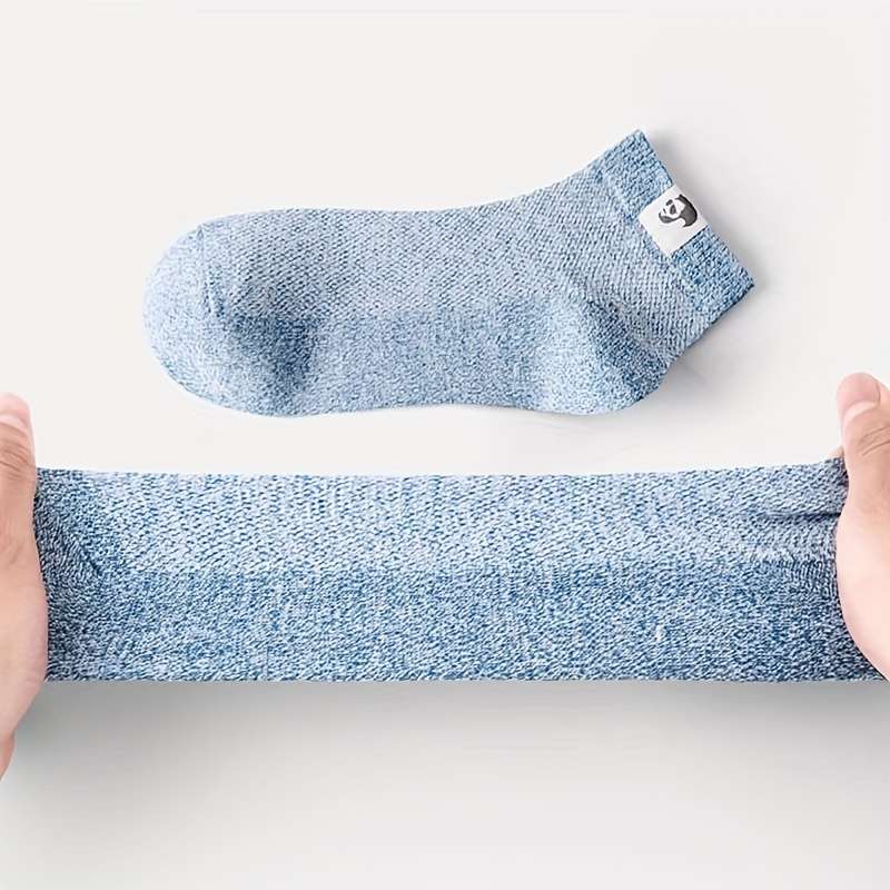 1 Pair Of Gray Short Socks One Size High Elastic Socks