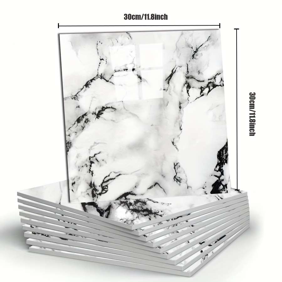 12pcs Wall StickersMarble White