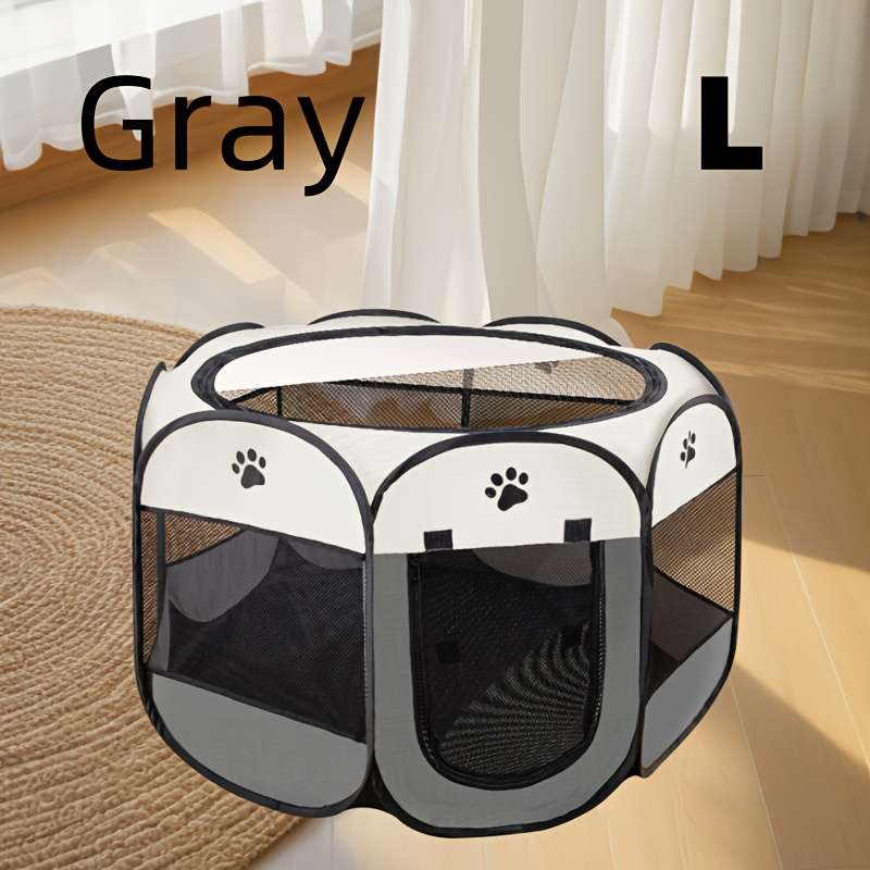 1pc Beige+coffee size Size: 91*91*58cm (Foldable)Pet Cage