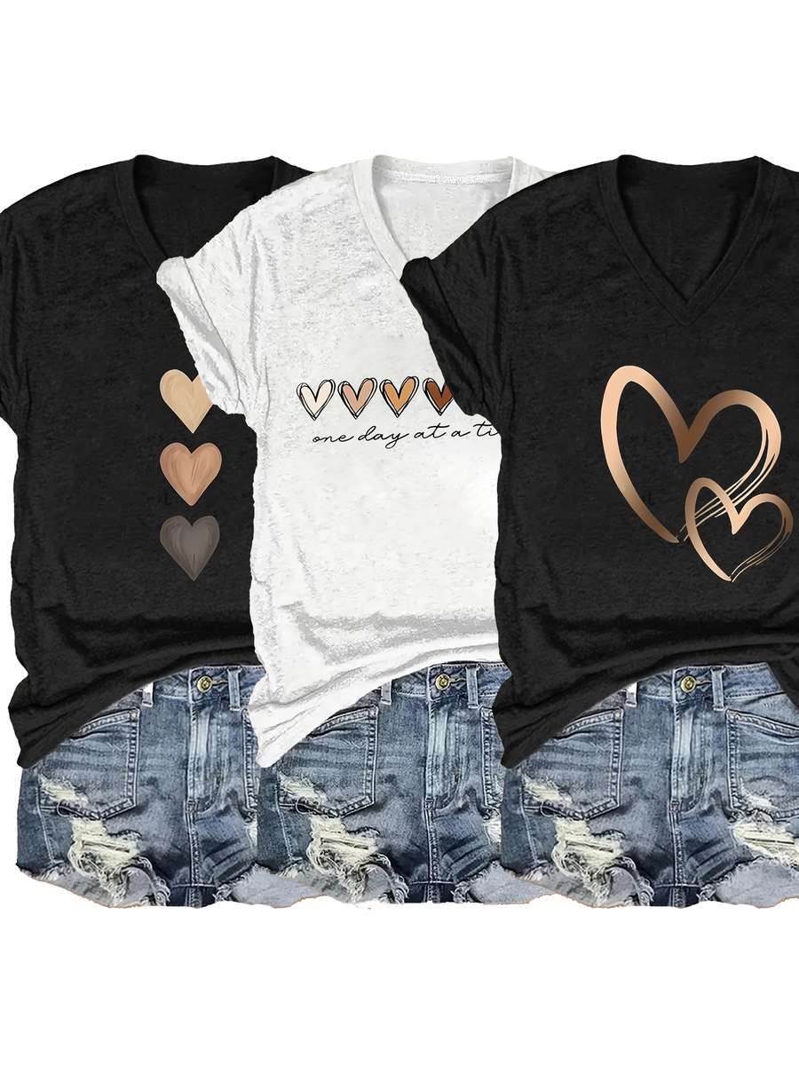 Womens T Shirt Color Black White Black Size5Xl